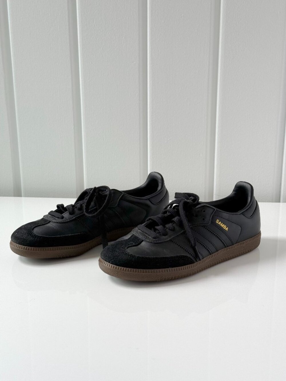 adidas Originals Samba OG Triple Black Core Black Gum Sneaker Womens Size 7